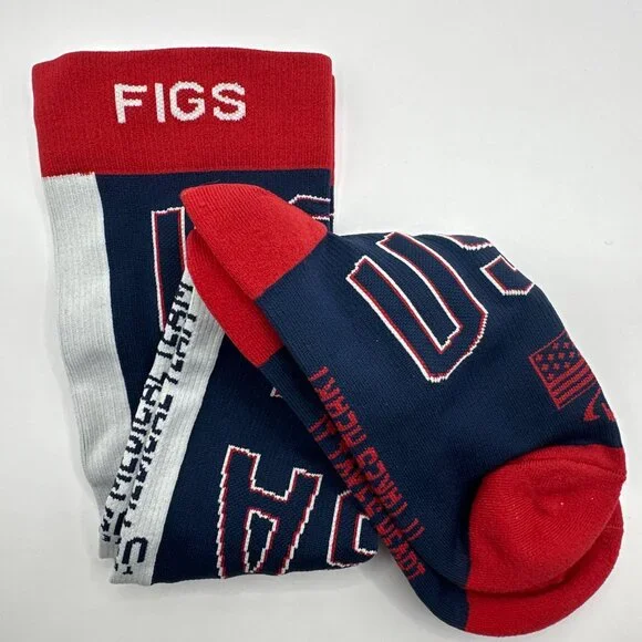 1 Pair FIGS Compression USA Socks Size Small - Picture 3 of 3